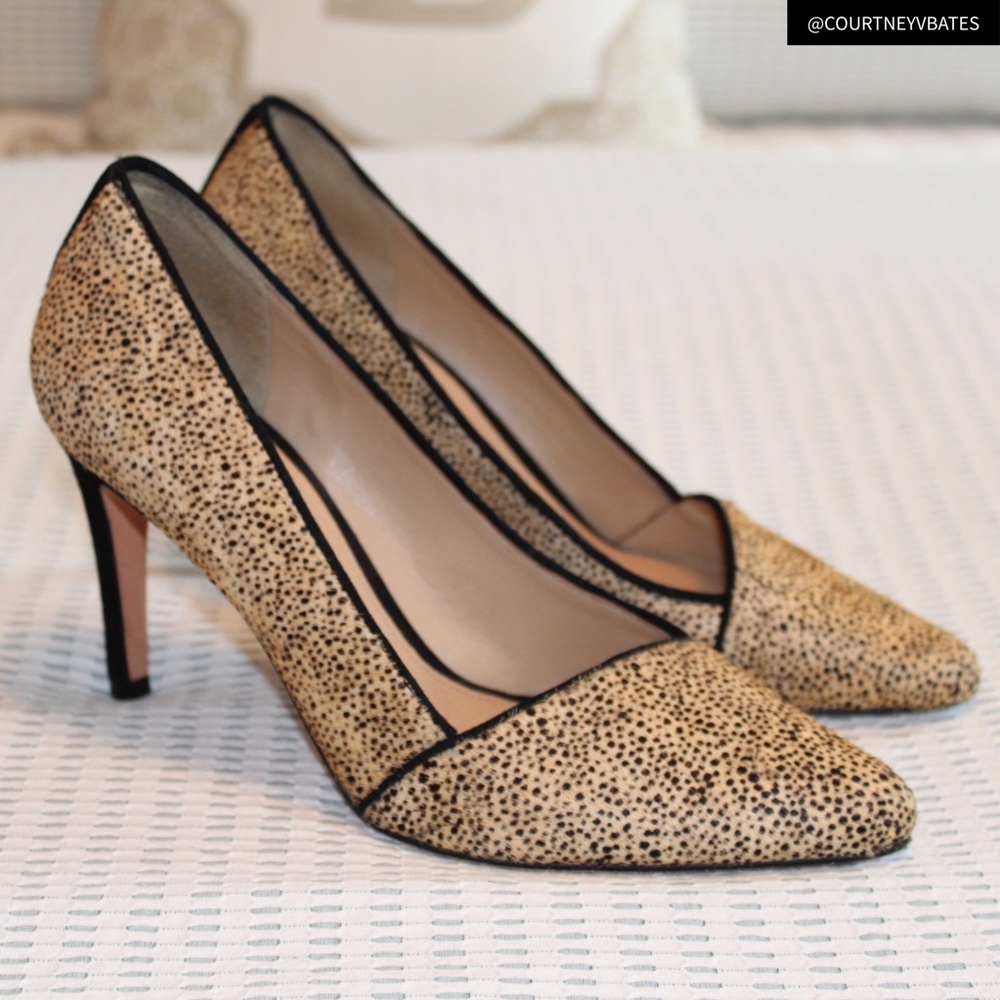 Antonio Melani Leopard Calf Hair + Suede Pumps